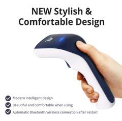 1D Wireless Bluetooth Barcode Scanner: 3-in-1 Handheld, USB BarCode Reader