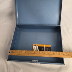 Vintage US Life Insurance Co Metal Document Cash Box Combination Lock Works #316
