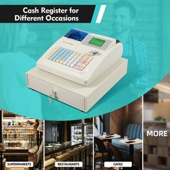 48 Key Electronic Cash Register Money Handling Digital LED Display w/ Key