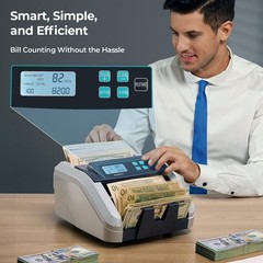 Money Counter Machine Count Value, Add+Batch/Add+ Value Mode Bill Counter, UV…