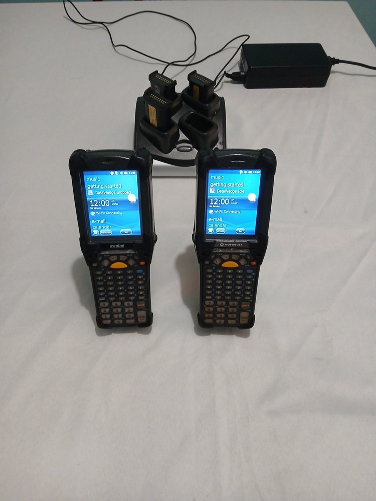 LOT OF 2 Motorola MC92N0-Barcode Scanner – With Battery Charger, 3 Extra Batte