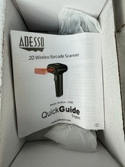 New – Adesso NuScan 2700R 2D Wireless Barcode Scanner USB 2.4GHz w/ Chrg. Cradle