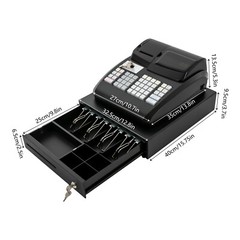 Electronic POS System Cash Register LED Display For Retail W/ Drawer 47 Keys US