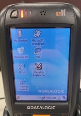 Datalogic Elf , Windows Ce6, 1D Laser Green dot scanner, 256/256 memory, QWERTY