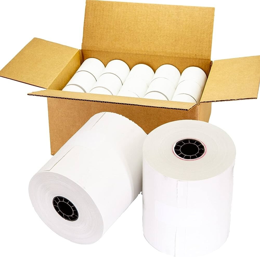3-1/8&Prime; x 210&prime; THERMAL POS RECEIPT PRINTER ROLL PAPER BPA FREE USA 50 ROLLS