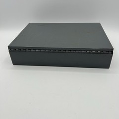 Vintage Metal Lit-Ning Cash Box Money Box Grey Removable Plastic Tray NO KEY