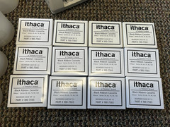 ITHACA 150 100-7565 Black Ribbons 50-90-150 Series Printers Lot of (12) + Paper
