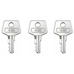 3 Pack Replacement Cash Drawer Keys VPK-8K-435 for APG Vasario Series