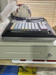 Electric Cash Register Drawer Wired Key Opening Removable Coin Compartment