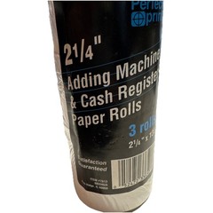 3-Pack PERFECT PRINT Adding Machine Paper Rolls ~ 2 1/4&Prime; x 130&prime; ~ NEW Sealed