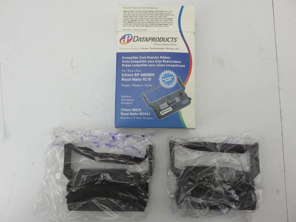 DataProducts R0176-2 Purple Compatible Cash Register Ribbon for DP 600/800 (2)