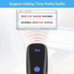 Barcode Scanner 2D Portable Wireless: BT 2.4G USB Pocket Reader, 1300