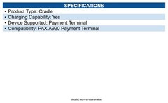Pax Technology L920-BC-2E0 Cradle Payment Terminal – Charging Capability