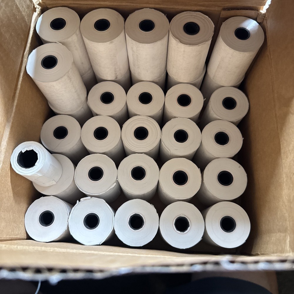 2 1/4&Prime; x 74&prime; THERMAL PAPER ROLLS 35 Complete Rolls