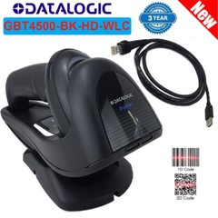 Datalogic GBT4500-BK-HD-WLC Wireless USB 2D Barcode Scanner w USB Cable & Cradle