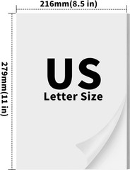 Papel Termico Plegable 8.5×11 Pulgadas Para Impresora M08F M832 M834 100 Hojas