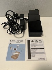 Zebra ZQ500 Series 3-Slot Battery Charger W/ 3xBatteries Business Replacements