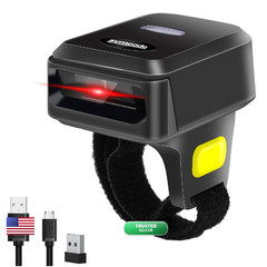 Symcode 2D Qr Scannerportable Ring Wearable Finger 1D 2D Mini Bar Code Reader