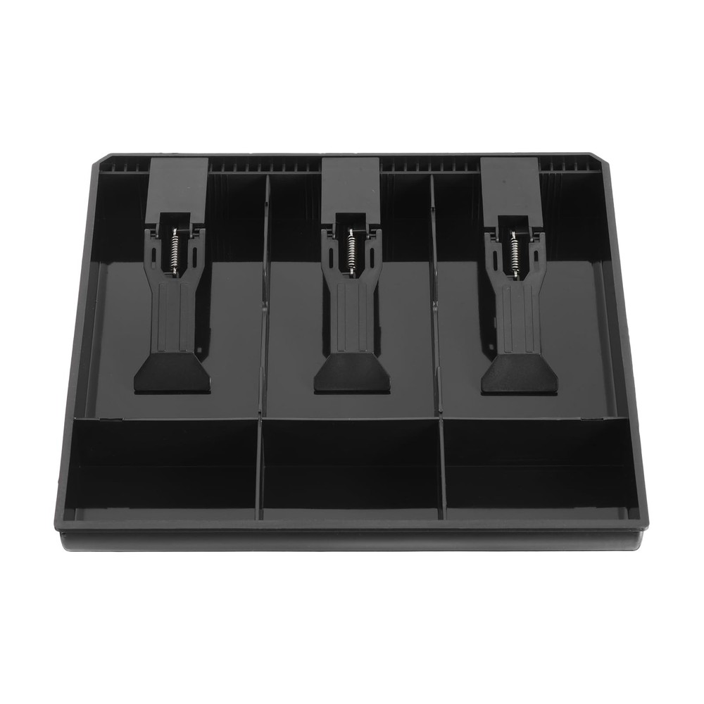 PATIKIL Money Tray Cash Register Drawer Insert Tray, 3 Bill/3 Coin, Black