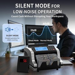 Money Counter Machine with Value Count, UV/MG/IR/MT/DD Counterfeit Bill Detectio
