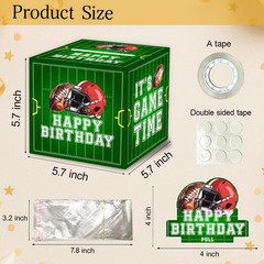 Football Birthday Money Gift Boxes for Cash, Sports Football Birthday Money P…