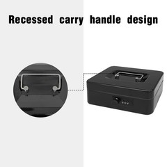 Secure Steel Cash Box with Combination Lock and Removable Tray – Metal Money …