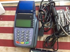 Verifone 610 Credit Card Machine Untested W/ Power Cords & Cables! Untested!!