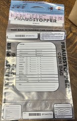 Coin Transport & Deposit Bags, Clear, 61/pack