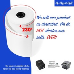 (24 Rolls)- 3-1/8&Prime; x 230&prime; BPA Free Thermal Paper(Star TSP100)