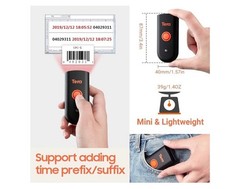 Tera Mini 1D 2D QR Wireless Barcode Scanner Waterproof Shockproof Pocket Orange