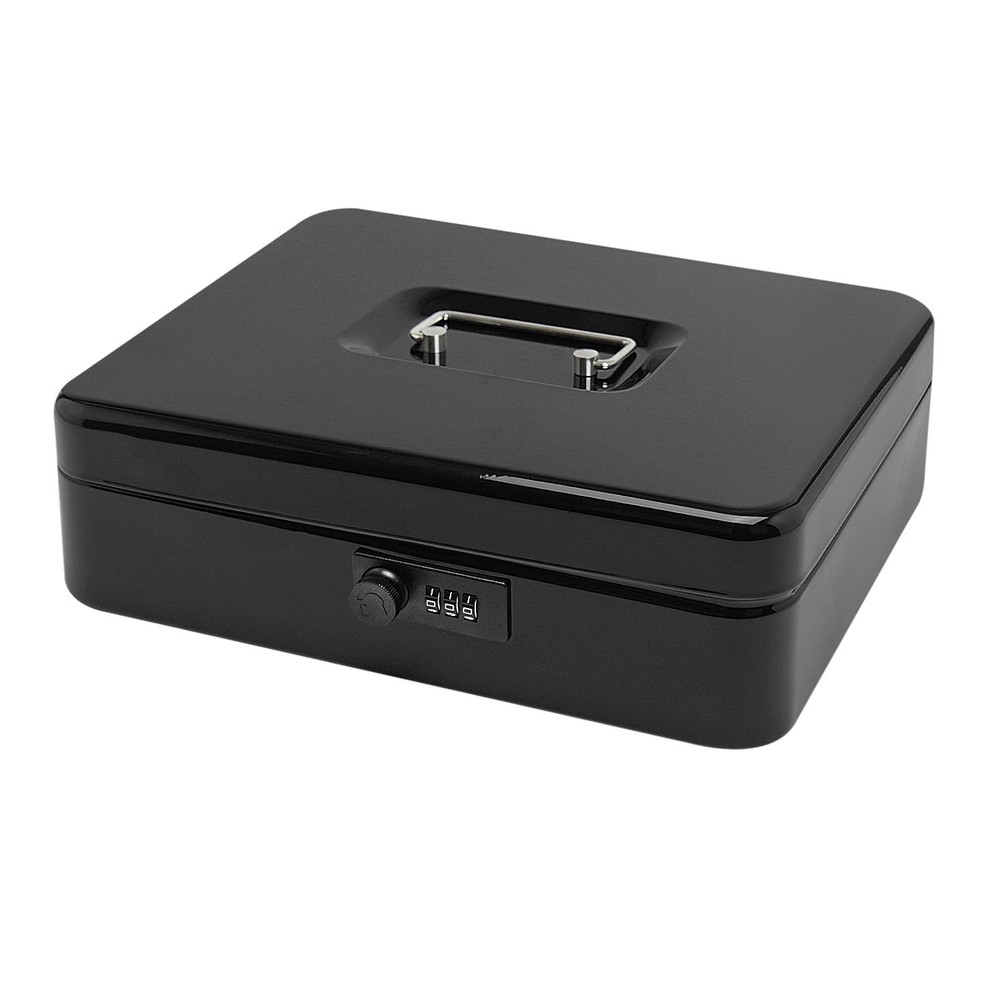 Secure Steel Cash Box with Combination Lock and Removable Tray – Metal Money …