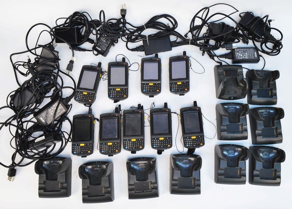 Lot of 9 Symbol Motorola MC7596-PZCSKQWA9WR Mobile Computer Scanner 2D/1D