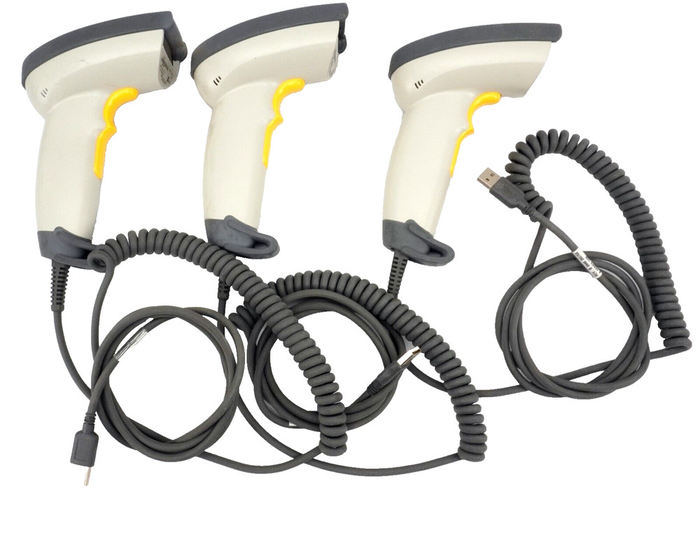 Lot of 3 Symbol Hand Scanner LS4008I-I200 USB cable
