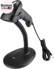 Handheld USB 1D Barcode Scanner with Stand, Wired CCD Bar Code Reader for POS Sy