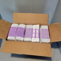 Box of 20 $2,000 (TWENTIES) Currency Bands (1000 Ct/Unit), Self-Adhesive, Purple