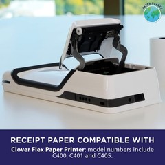 Thermal Receipt Paper for Clover Flex | 30 Rolls | Compatible with Clover POS…