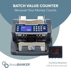 AccuBANKER AB5800 Bill Counter Multi Currency w/ Counterfeit Detection & Printer