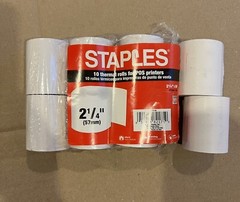 Staples 2 1/4 Thermal Paper Rolls – Pack of 8