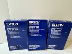 Original 3- Pack Epson ERC-38BR Color Cartridge Black, Red