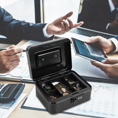 Secure and Lightweight Cash Box with Removable Tray – Multiple Colors Available
