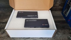 Minicom KVM Extender Complete Kit w/transmitter, Receiver, USB Cables, 12V, Etc