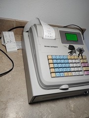 Electronic Cash Register POS System 48 Keys Digital LED RS232-interface No Passw