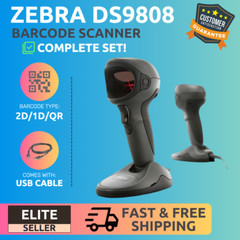 ✅Zebra Symbol DS9808 2D/1D/QR Code Desktop Barcode Scanner w/ USB cable! ⭐🔥