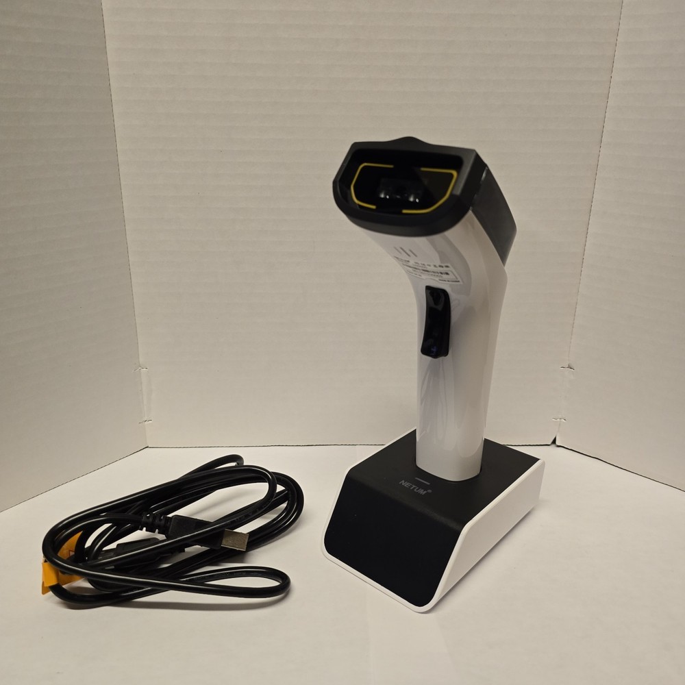 Netum Bluetooth 1D Barcode Scanner, Hands Free CCD Barcode Reader with Stand