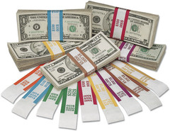MMF $5000 Currency Straps – Brown ABA Color-Coded Self-Sealing Money Bands