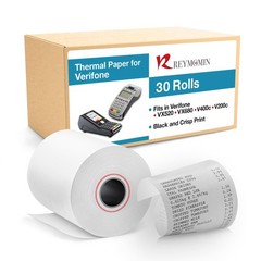30 PCS Thermal Receipt Paper Rolls Fits Verifone Vx520/Vx680/T650/P400m