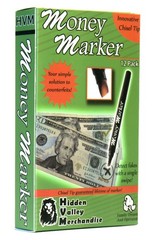Counterfeit Money Detector Pen Set – 12 Pack Bill Marker with Chisel Tip, Fake B
