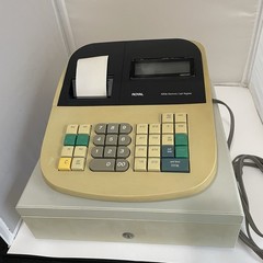 Royal 435DX Electronic Cash Register. Not Printing, No Key. See Video.