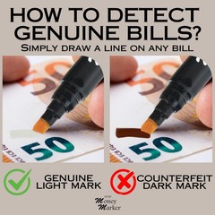 Money Detector Pen (2 Pens) – Money Marker Bill Detector Pen with Upgraded