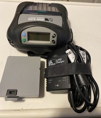 **TESTED**Zebra RW 420 Direct Thermal Bluetooth Printer 4 in w/ LT72 Charger